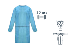 Protection Surblouse jetable laminée 30 grammes