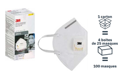 100 Masques 3M avec soupape