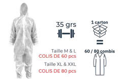 Protection Combinaison Jetable zippée capuche