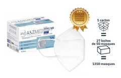 Carton de 1350 masques de protection FFP2