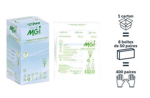 400 paires de gants stériles poudrés