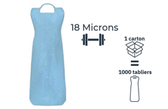 Tablier de protection plastique 18 microns