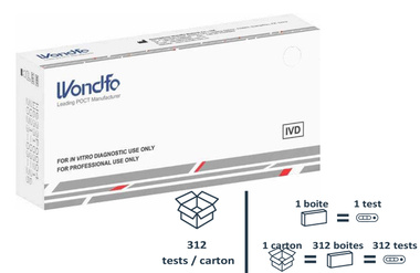 Carton de 312 tests salivaires avec résultats en 15 minutes